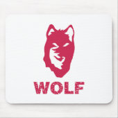 Tapis De Souris Loup (rouge) (Devant)