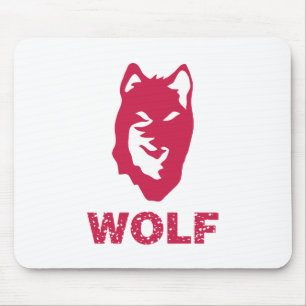 Tapis De Souris Loup (rouge)