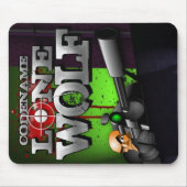 Tapis De Souris Loup solitaire Mousepad de nom de code (Devant)