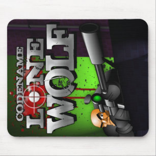 Tapis De Souris Loup solitaire Mousepad de nom de code