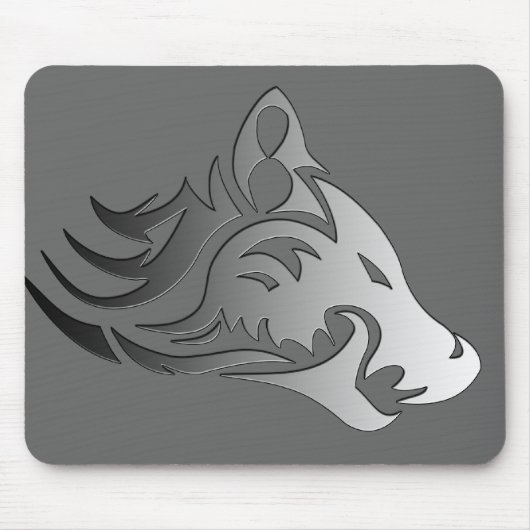 Tapis De Souris Loup tribal (Devant)