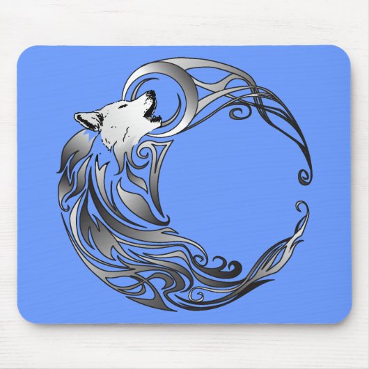 Tapis De Souris Loup tribal - Ombragé (Devant)