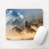 Tapis De Souris Loups (Avec souris)