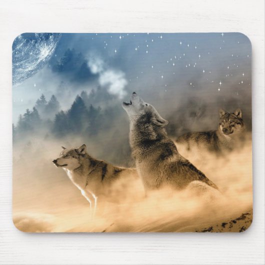Tapis De Souris Loups (Devant)