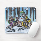 Tapis De Souris Loups de vacances (Avec souris)