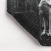 Tapis De Souris Loups merveilleux Noir et Blanc Leaf nous seul (Coin)