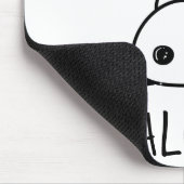 Tapis De Souris L'ours Anti-Social Panda Me Laisse Seul Mousepad (Coin)