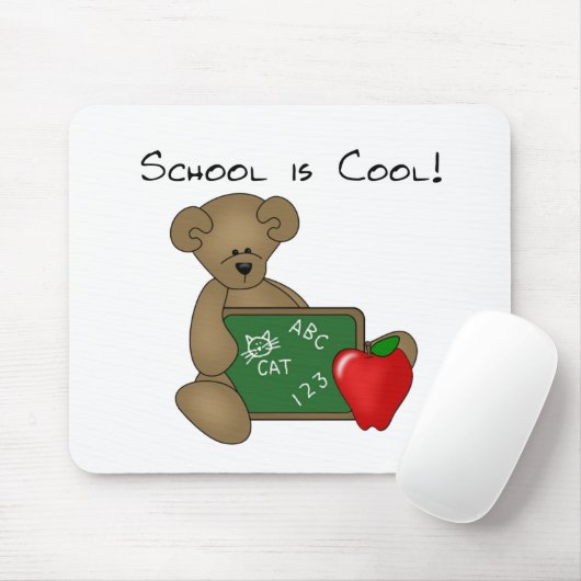 Tapis De Souris L'ours avec l'école de conseil d'écriture est (Avec souris)
