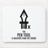 Tapis De Souris L'outil Plume est plus puissant que l'épée (Mousep (Devant)