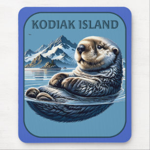 Tapis De Souris Loutre de mer de l'île Kodiak Alaska
