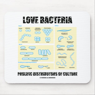 Tapis De Souris Love Bactéries Distributeurs Prolifiques De Cultur