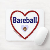 Tapis De Souris Love Baseball (Avec souris)