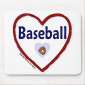 Tapis De Souris Love Baseball (Devant)