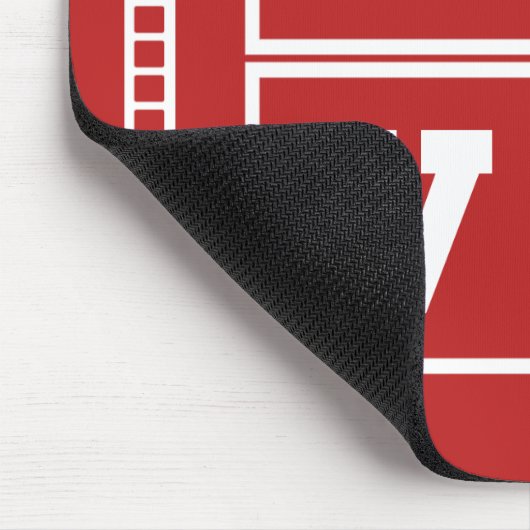 Tapis De Souris Love Blocks Mousepad, Rouge foncé (Coin)