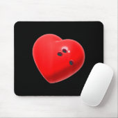 Tapis De Souris Love Bowling Ball Hearts Bowling Lover Valentine's (Avec souris)