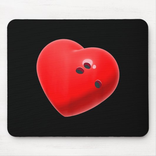 Tapis De Souris Love Bowling Ball Hearts Bowling Lover Valentine's (Devant)