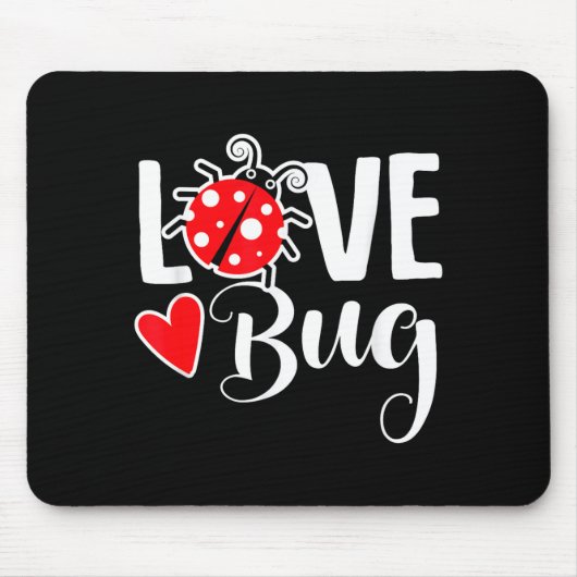 Tapis De Souris Love Bug Cute Valentine's Day Party Ladybug (Devant)