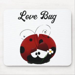 Tapis De Souris Love Bug Ladybug Mignon Dessin Animé Saint Valenti
