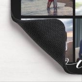 Tapis De Souris Love Calligraphy Photo de collage moderne (Coin)