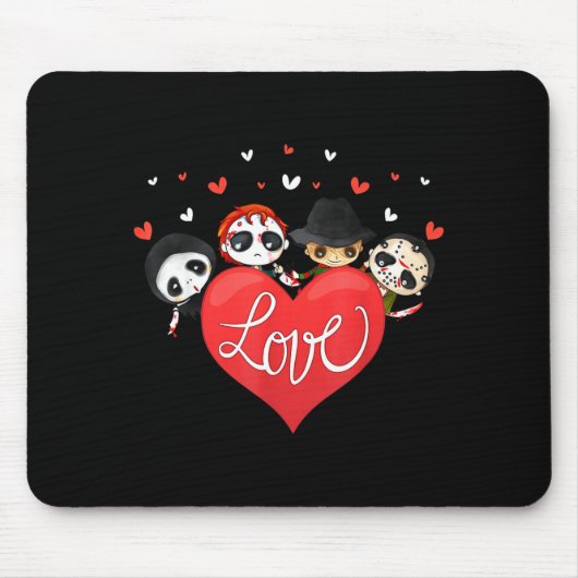 Tapis De Souris Love Candy Heart Cute Killer Horror Movie Anti Val (Devant)
