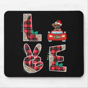 Tapis De Souris Love Chig Boxer Riding Voiture Rouge Sweater De No