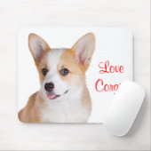 Tapis de souris Love Corgis (Avec souris)