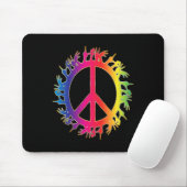 Tapis De Souris Love Deaf Peace Sign Language Hand Taling Enseigna (Avec souris)