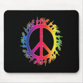 Tapis De Souris Love Deaf Peace Sign Language Hand Taling Enseigna (Devant)