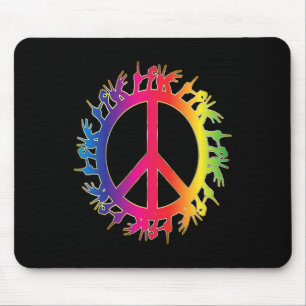 Tapis De Souris Love Deaf Peace Sign Language Hand Taling Enseigna