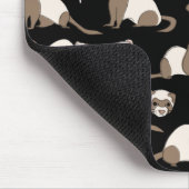 Tapis De Souris Love Ferrets - Noir (Coin)