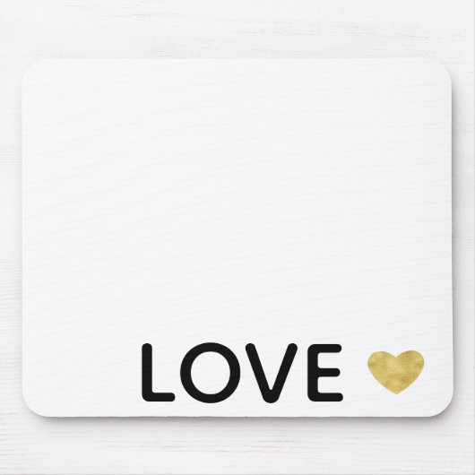 Tapis De Souris Love Gold Heart (Devant)