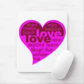 Tapis De Souris Love Heart mousepad (Avec souris)