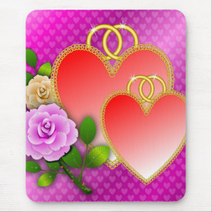 Tapis De Souris Love Hearts Saint Valentin