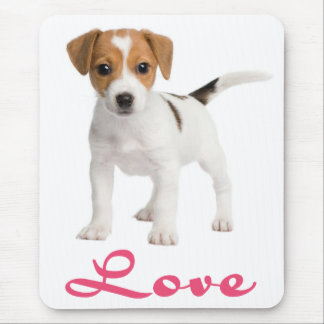 Tapis De Souris Love Jack Russell Terrier Chien de marionnettes Mo