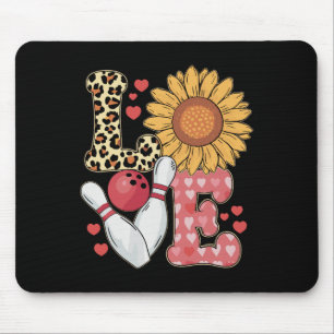 Tapis De Souris Love Leopard Sunflower Bowling Valentine Bowling P