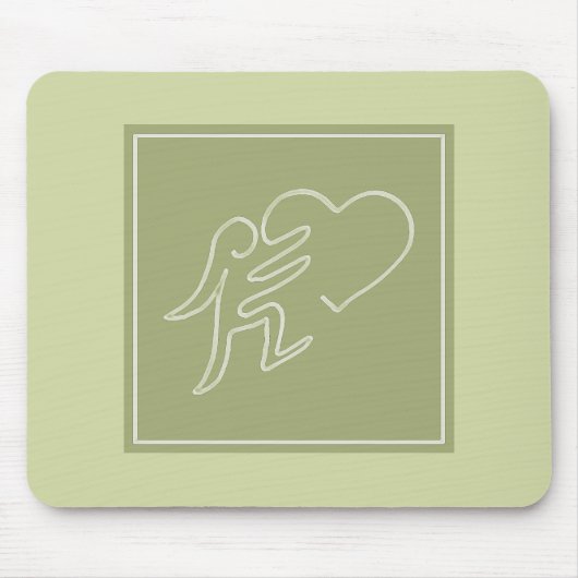 TAPIS DE SOURIS LOVE (LIME) (Devant)