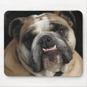 Tapis de souris Love Mignon chiot Bouledogue Angla