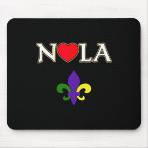 Tapis De Souris Love Nola Nouvelle Orléans Fleur De Lis Heart Nola