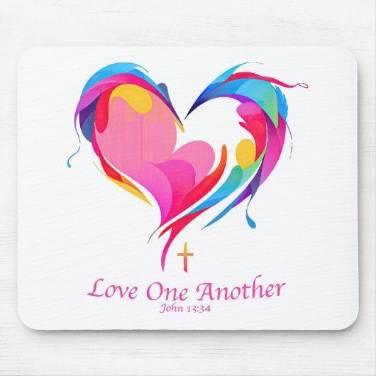Tapis De Souris Love One Another Bible Verse John 1334 (Devant)