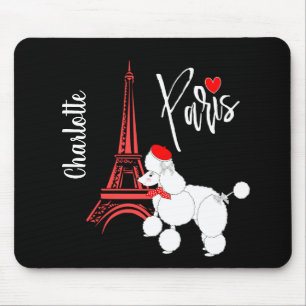 Tapis De Souris Love Paris French Poodle Super Cute Personnalisé
