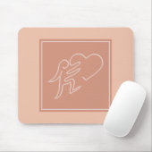 TAPIS DE SOURIS LOVE (PEACH) (Avec souris)