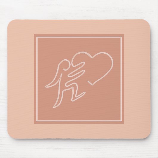 TAPIS DE SOURIS LOVE (PEACH) (Devant)