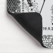 Tapis De Souris Love photo simple modern personalised gift silver (Coin)