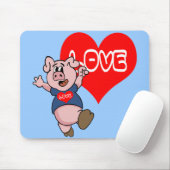 Tapis De Souris Love Piggy (Avec souris)