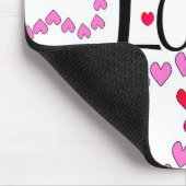 Tapis De Souris LOVE ROUGE ROSE DE Tiny Hearts (Coin)