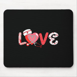 Tapis De Souris Love Stethoscope Infirmière Vie Saint Valentin Inf