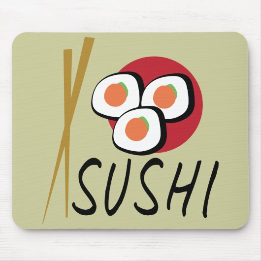 Tapis De Souris Love Sushi Planète Organique Mousepads (Devant)