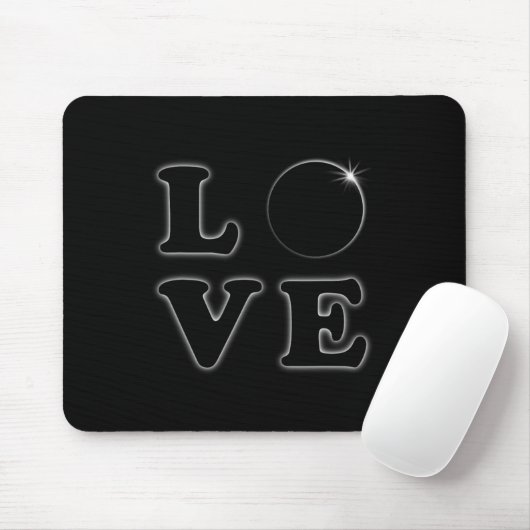 Tapis De Souris Love Total Solar Eclipse 04 08 2024 Totalité (Avec souris)