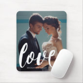 Tapis De Souris Love Typographie Photo et nom Mousepad (Avec souris)