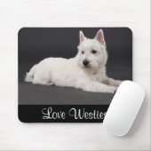 Tapis De Souris Love Westies West Highland Puppy Mousepad (Avec souris)